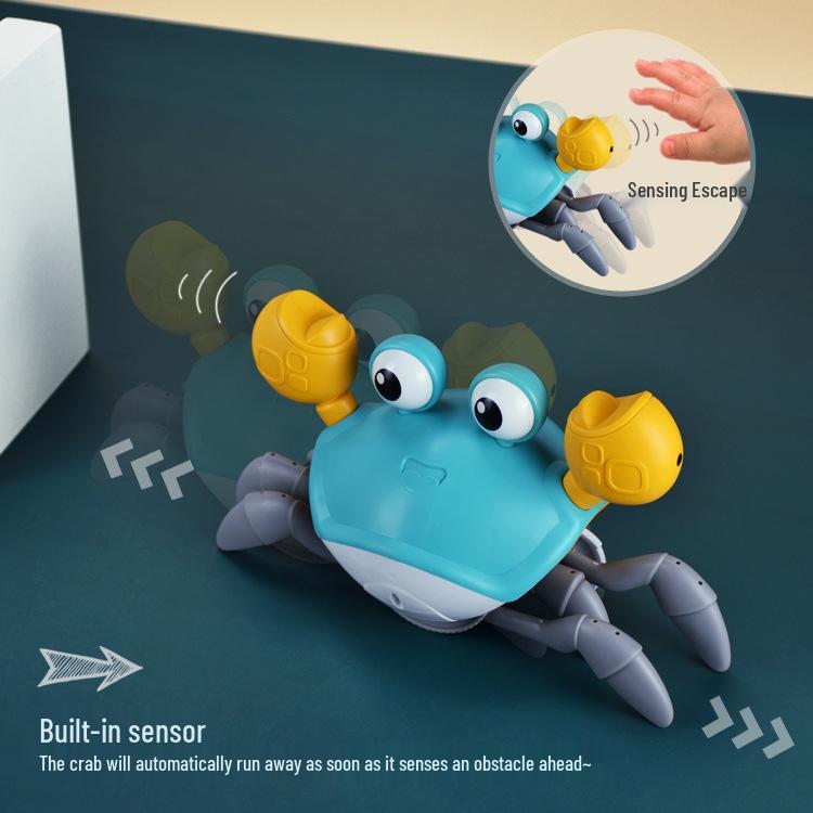 Rechargeable Crawling & Dancing Crab Toy with Lights and Music