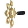 @ Brass Punch Diya With Wooden Handle For Pooja