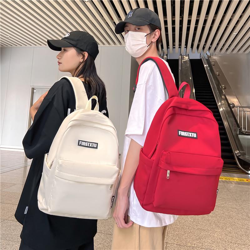 College Style Letter Labeling Student Schoolbag Primary School Student Junior High School Large Capacity Backpack