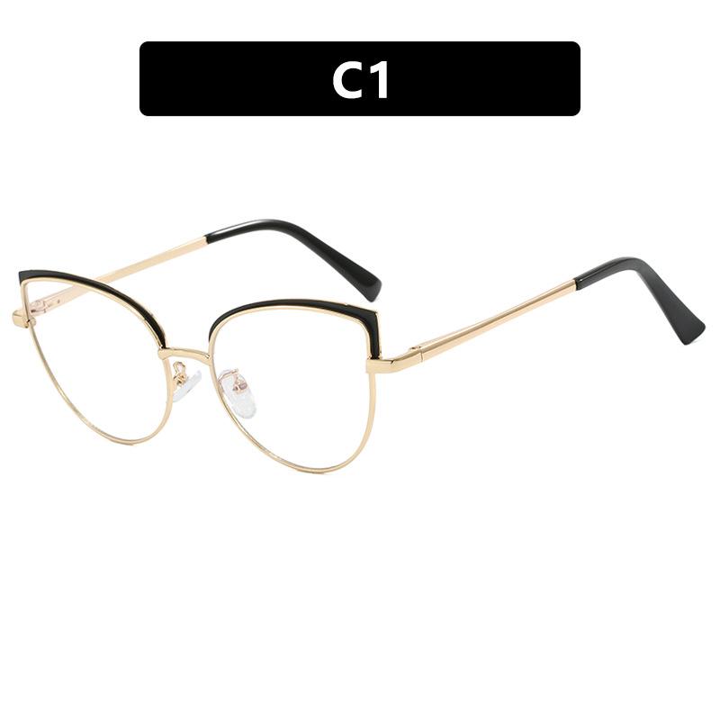 

Fashion Metal Frames Cat Eye Anti Blue Light Glasses Women Optical Eyeglasses Frame Computer Reading Eyewears