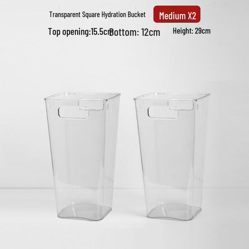 Quadratische Acryl-Tiefwasser-Blumenvase (2er-Pack)