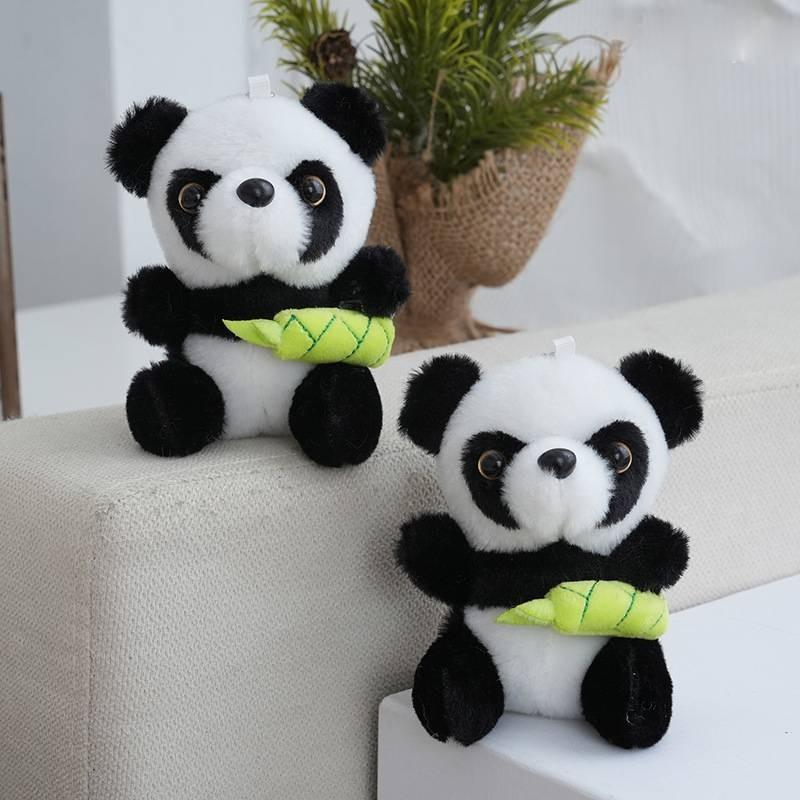 Shoots Panda Bamboo Animal Stuffed Plush Key Chain Toy Children Birthday Gifts