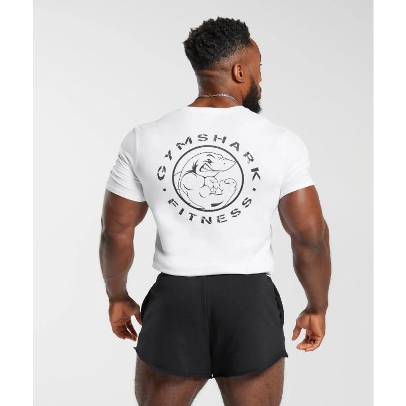 Men's Quick-drying Fitness Polyester Top T-shirt Shark Clothing Comfortable Breathable Sports Fitness Wear T-Shirts Men’s