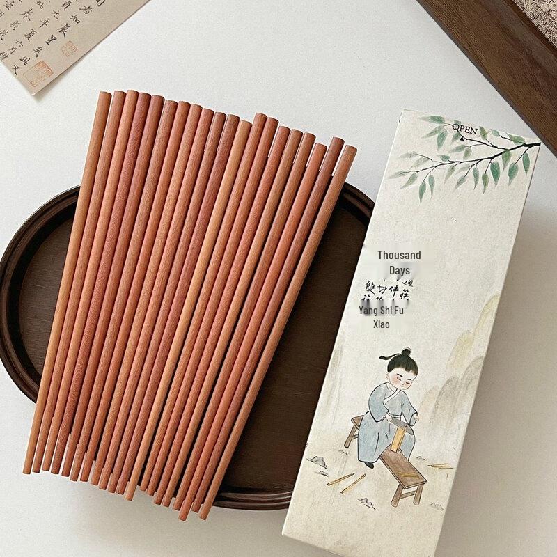 Red Cherry Wood Chopsticks Gift Set