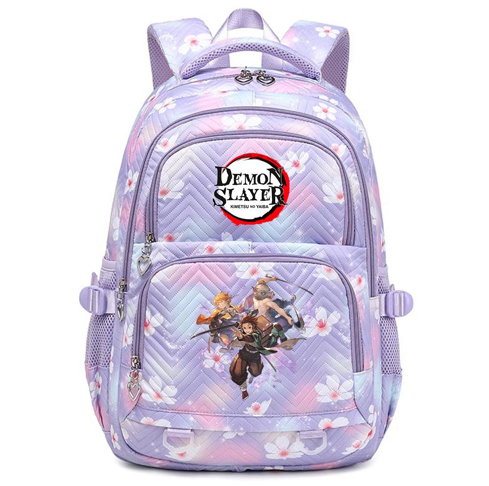 Anime Demon Slayer Printed Backpack Schoolbag Student Teenager Bookbag for Boy Girl Backpack Large Capacity Waterproof Travel Bag Mochila Rucksack