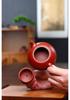 Yixing Zisha Big Red Robe Teapot with Gourd Design - Kung Fu Tea Set