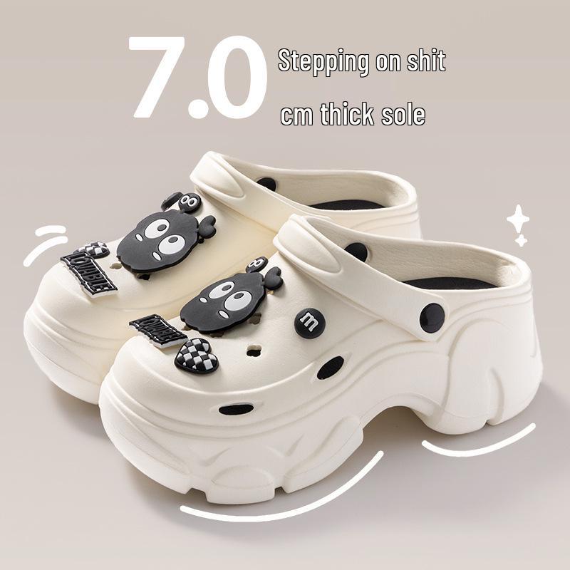 Women's Thick-Soled Non-Slip Height-Increasing Closed-Toe Sandals & Slippers - New Summer 2024 Beach Style