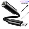 2/4PCS USB-C Type-C To 3.5mm Black Audio Earphone Adapters USB Type-C To 3.5mm Female Headphone Jack Adapter 3