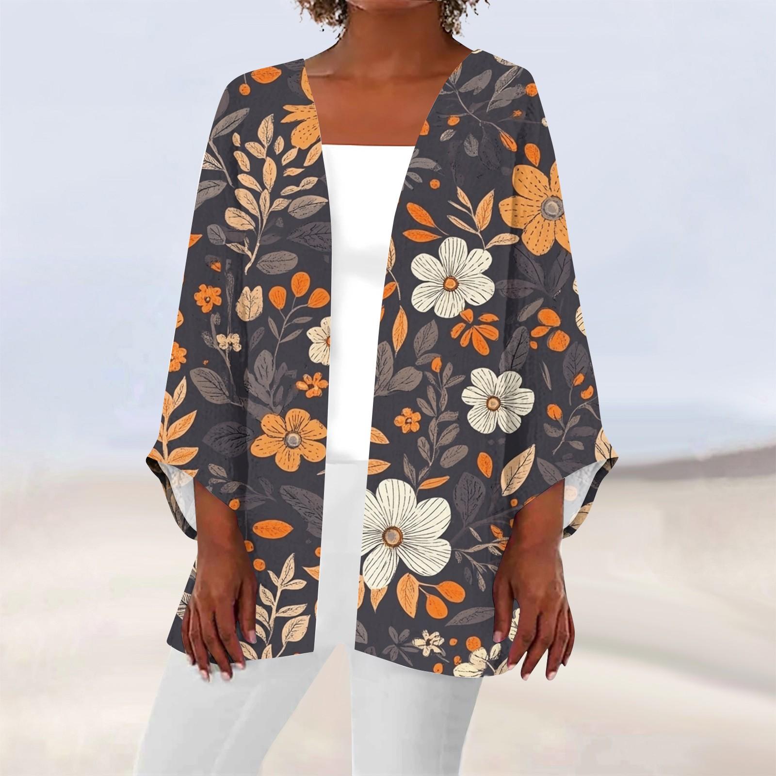 

Женская повседневная модная легкая куртка средней длины с принтом, кардиган XXL