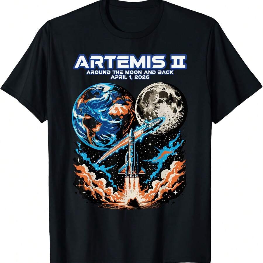 Womens Moon Journey 2026 Adventure TShirt S