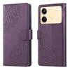 For Xiaomi Redmi Note 13R Pro 5G Case Rose Flower PU Leather Wallet Phone Cover with 3 Card Slots