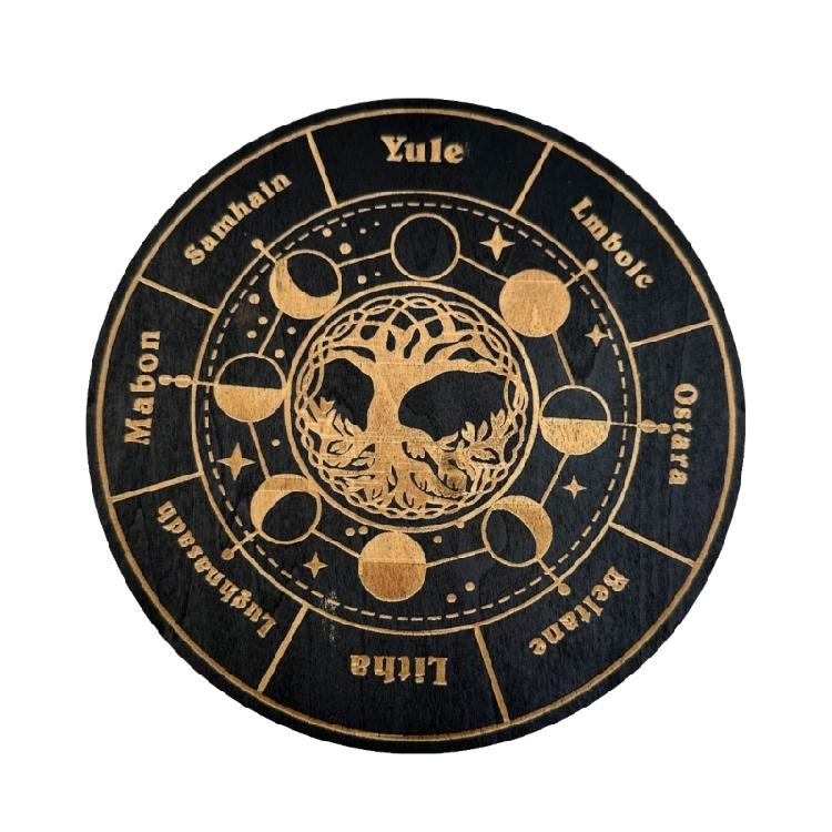 Holz Pendelbrett für Divination Mondenergie Platten Meditation Hexerei Zubehör Altar Metaphysische Astrologie Rituale