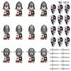 12Pcs/Set MOC medieval knights Roman soldiers military castles dragon soldiers figures weapons bricks children's toys