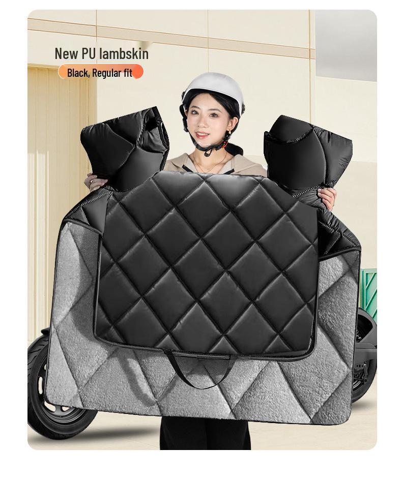 Winter Fleece-Lined Electric Motorcycle Windshield Cover – Waterproof, Windproof, Four-Season Protection