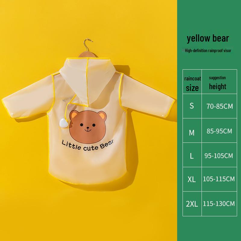 Little Bear Kids  Waterproof Poncho Raincoat for Boys and Girls XXL