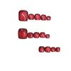Pure Hand-wearing Armor, Fourteen Pieces of Neon Temperament French Red Cat Eye Wear Nail Art Patch