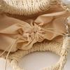 Yogodlns Fashion Hand-Woven Straw Beach Bags Women Handmade Moon Basket Shoulder Bag Summer Bohemian Travel Crossbody Bags