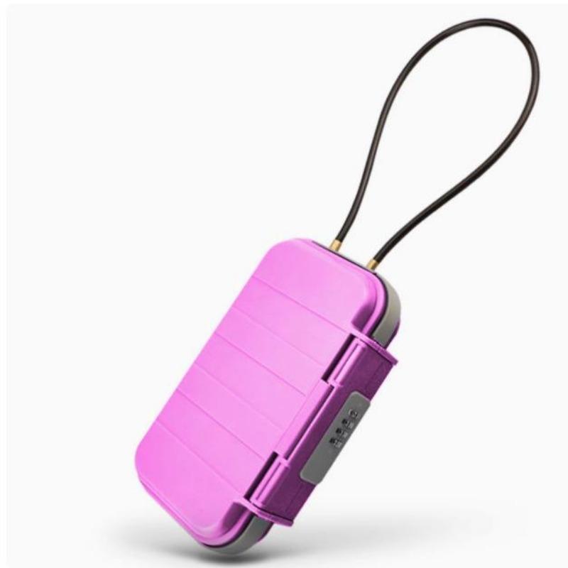 

1 шт. 23,5*14,5*5,8 см водонепроницаемый портативный ящик для хранения паролей, портативный большой вместительный ящик для хранения паролей хорошего качества. розовый