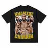 2026 Khamzat Chimaev Koszulka Graficzna Męska Miękka Harajuku Oversize Okrągły Dekolt Combat Casual Trening Sportowa Codzienna Koszulka