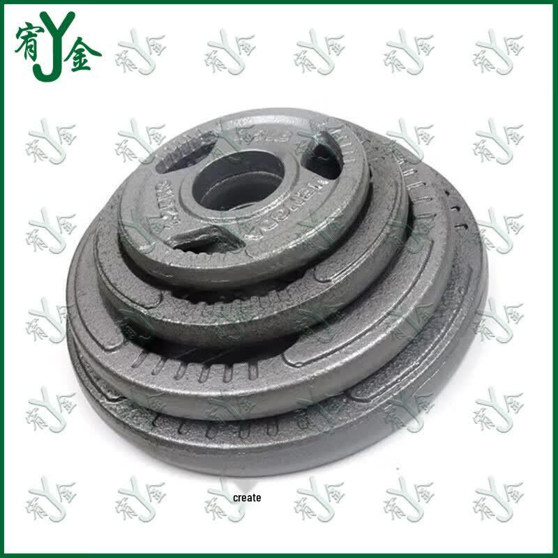 Youjin Three-Hole Painted Cast Iron Barbell Plates