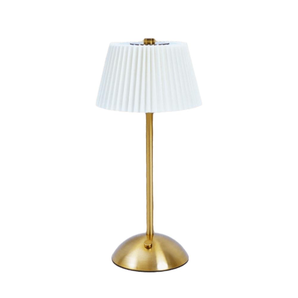 Metal Base Pleated Desk Lamp Fabric Shade Dimmable Touch Bedside Lamp USB Charging 3 Color Lights LED Night Light Bedroom