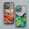 Printing Mountains Rivers Flowing Water Phone Case For IPhone 16 15 14 Pro Max Plus 13 12 Mini 11 Pro Max X XR XS 8 7 SE2 Covers