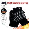 Universal Winter USB Full&Half Finger Gloves Heated Gloves Electric Heating Gloves Knitted Mitten