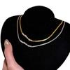 Simple and high-quality bowknot diamond snake bone chain necklace new in light luxury exquisite small design party jewelry gift