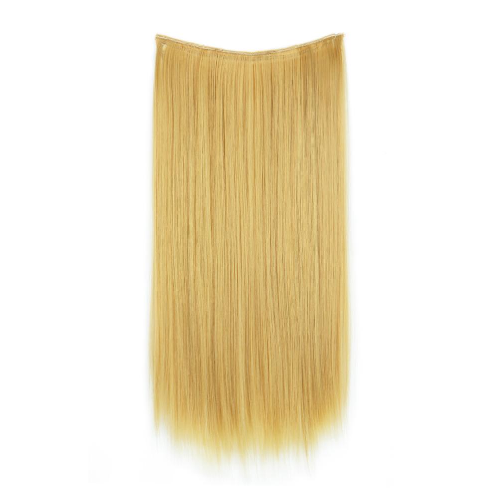 MISS WIG Women Long Straight Invisible Hair Extensions Synthetic Fiber Natural Hairpiece Fish Line Daily Wear Cosplay Hair