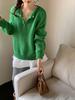 Candy-Colored Lapel Buttoned Knit Top - Women's Slimming Autumn/Winter Sweater with Niche Design