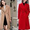 Women's Wool Coat, Extra Long Woolen Overcoat, Japanese Korean Style Winter Outerwear