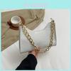 Schicke urbane Stil PU-Leder Umhängetasche Retro Pendler Ketten Handtasche Für Frauen 2024 Neue Kleine Quadratische Tasche