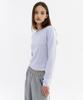 OIOI COLLECTION Boat Neck Long Sleeve T-Shirt [Lavender]
