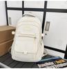Schoolbag high-value simple casual couple travel backpack large capacity junior high school students multi-compartment backpack men