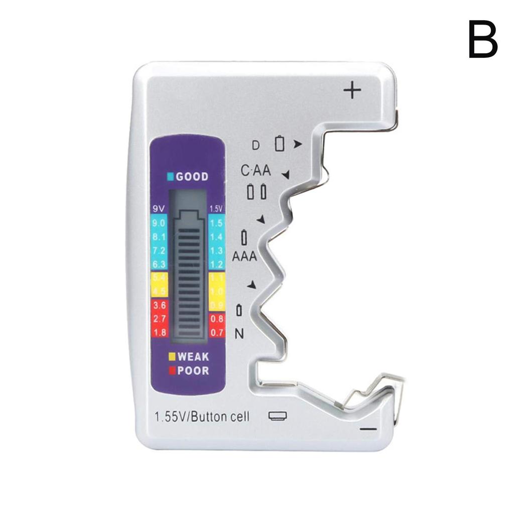 Digital Battery Tester LCD Display AA/AAA/9V/1.5V Button Cell Battery Capacity Check Detector Power Bank Detector Tool