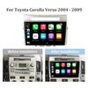 Car Radio Multimedia Navigation GPS 5G WIFI 2 Din Screen Android 14 Auto Carplay For Toyota Corolla Verso 2004-2009