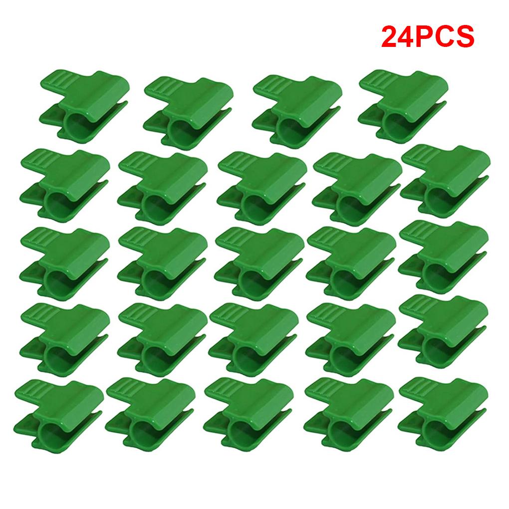 

Упаковка из 24 зажимов для теплиц, сетка для покрытия рядов, пленка для туннелей, зажимы для обручей, садовый опорный стержень, набор зажимов для затенения, открытый