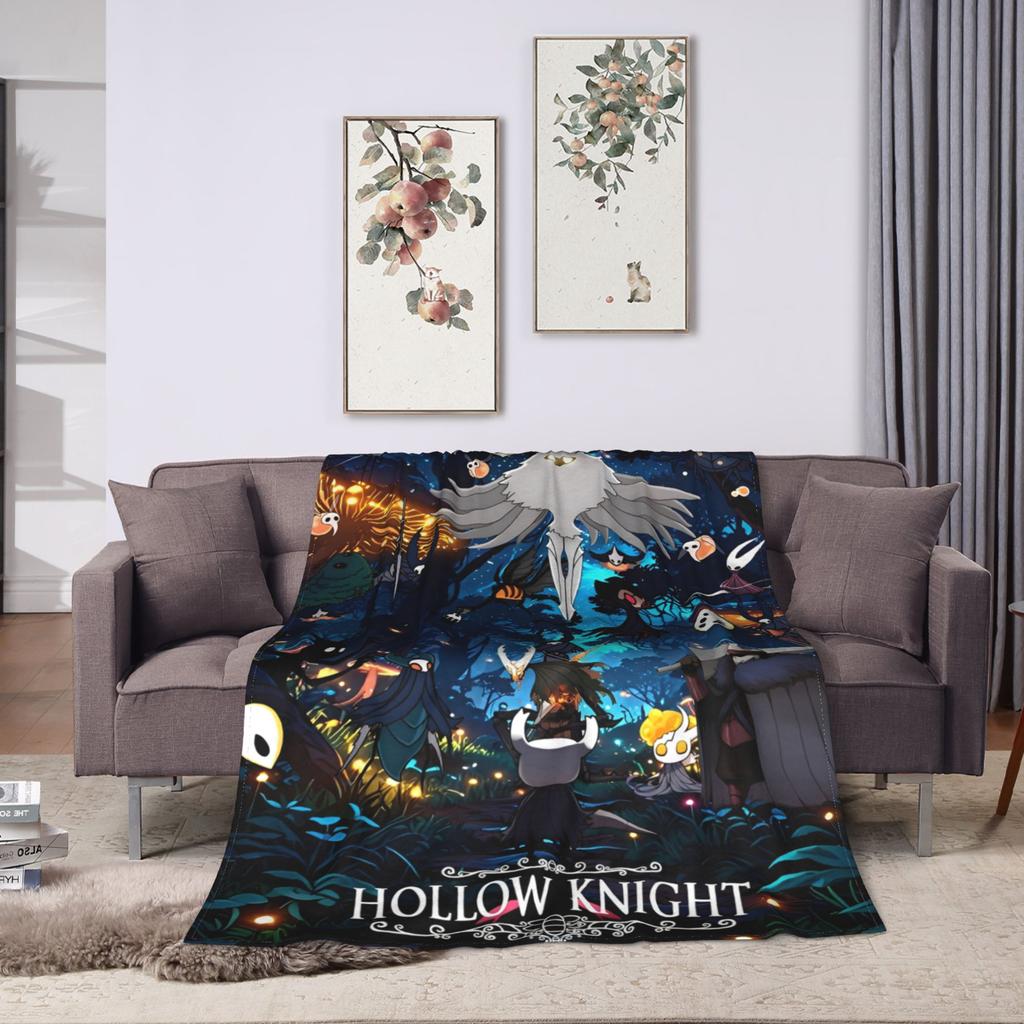 Hollow Knight Silksong Blanket Flannel Autumn/Winter Multi-function Super Warm Throw Blanket for Sofa Couch Plush Thin Quilt