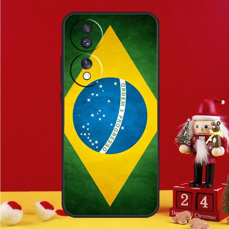 Brazil Flag Case For Honor Magic V5 5 6 7 Pro Honor 200 400 Lite 50 70 90 X7a X8a X8b X9a X9c X9b Cover