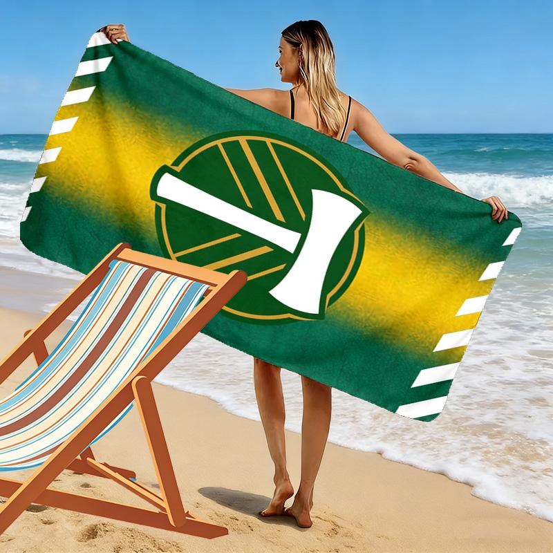 Portland Timbers Print Beach Towel, Large Soft Quick Dry Towel for Beach Camping Swimming
