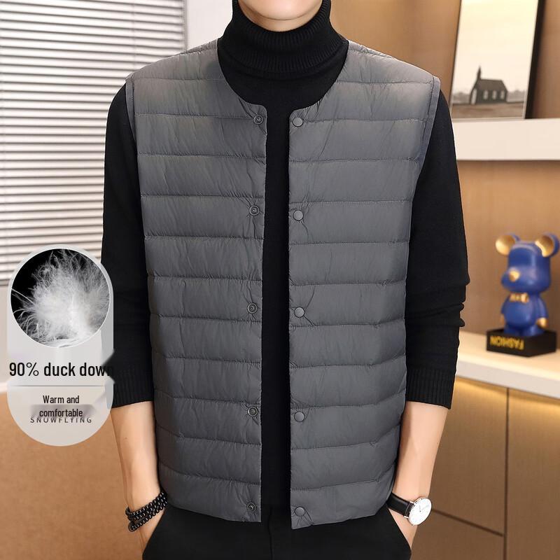 SNOWFLYING Men's Lightweight 90% Duck Down Vest
