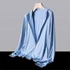 Men's Ice Silk Lightweight Hooded Sun Protection Jacket – Summer, Loose Fit, Plus Size, Simple Colors