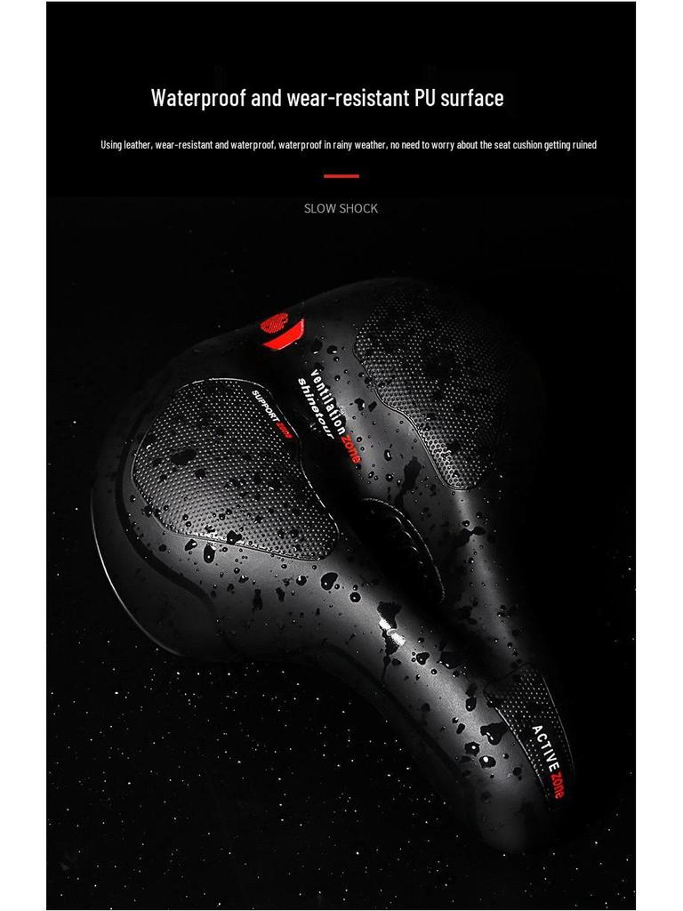 Universal Mountain Bike Seat - Comfortable, Thickened Silicone Cushion with Reflective Film