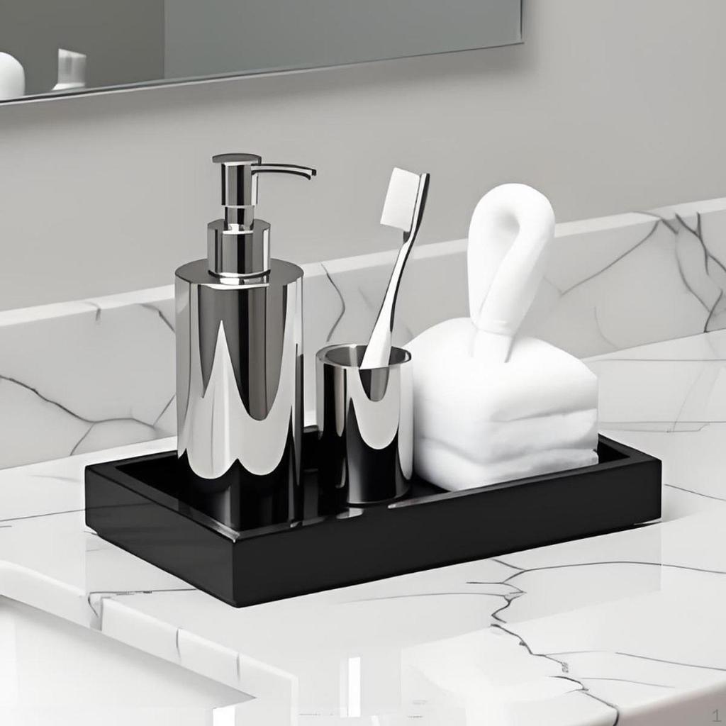 Bathroom Vanity Tray Countertop Organizer Small Fashion Rectangle Jewelry Soap and Sponge