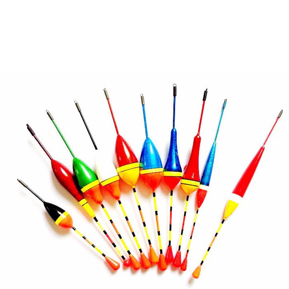 10Pcs Fishing Floats Set Buoy Bobber Fluctuate Mix Size Color Float Buoy Pesca Light Stick Floats