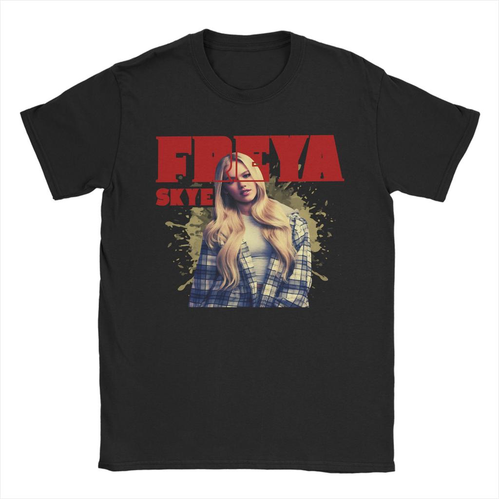 Vintage Freya Skye Music TShirt for Men O Neck Pure Cotton T Shirt  Short Sleeve Tees Graphic Printed Tops