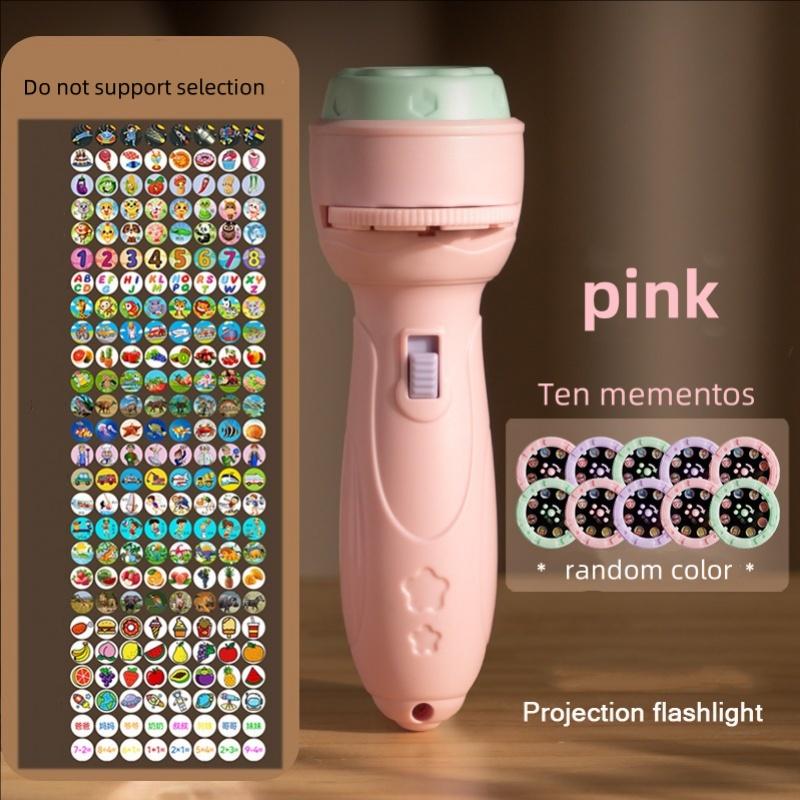 Projector Flashlight Early Education Educational Development Toy Children's Enlightenment Luminous Toy Cartoon Pattern Projector