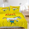 Pippi Långstrump Poster Print 3Pcs Bedding Set,Duvet Cover with 2 Bedro,Pillowcase Home Birthday Gift