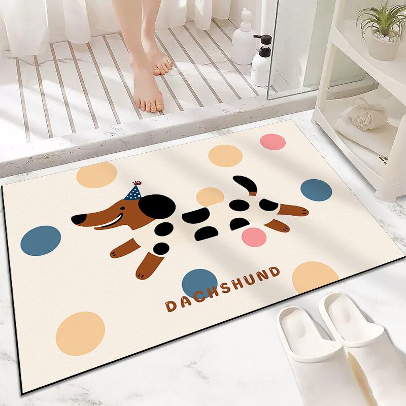 

Туалетный сладкий диатомовый грязевой бытовой впитывающий коврик для ног коврик для унитаза коврик для умывания водой впитывающий нескользящий коврик 40 * 60CM Diatom Mud