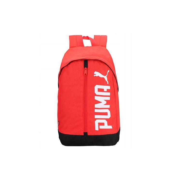 Puma Pioneer Classic Large Logo Print Large Capacity Fabric Backpack Unisex Backpacks Red 074417-05 Red